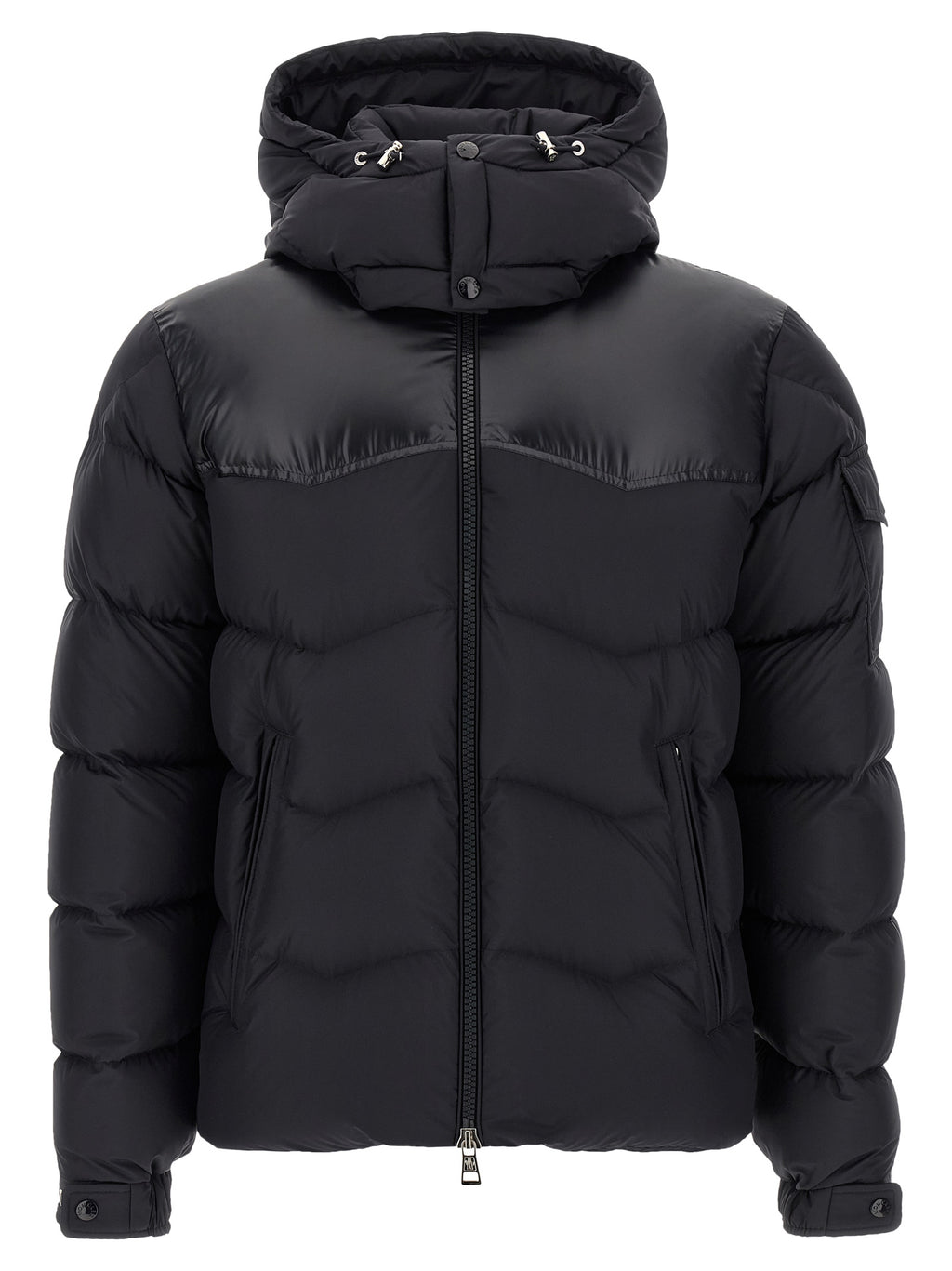 Moncler Black Polyester Full-Length Jacket