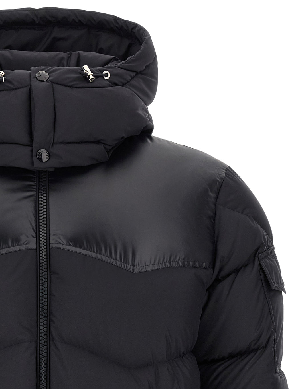 Moncler Black Polyester Full-Length Jacket