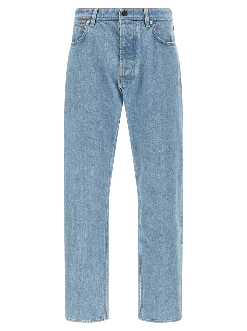 Stone Island Blue Cotton Straight-Leg Jeans