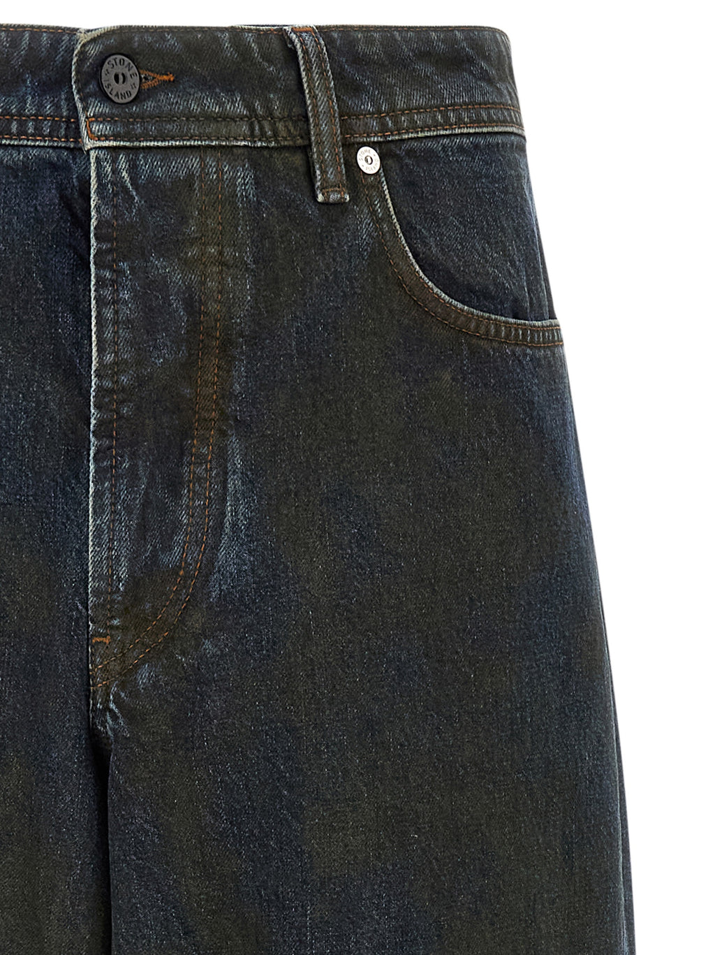 Stone Island Blue Cotton Jeans Denim