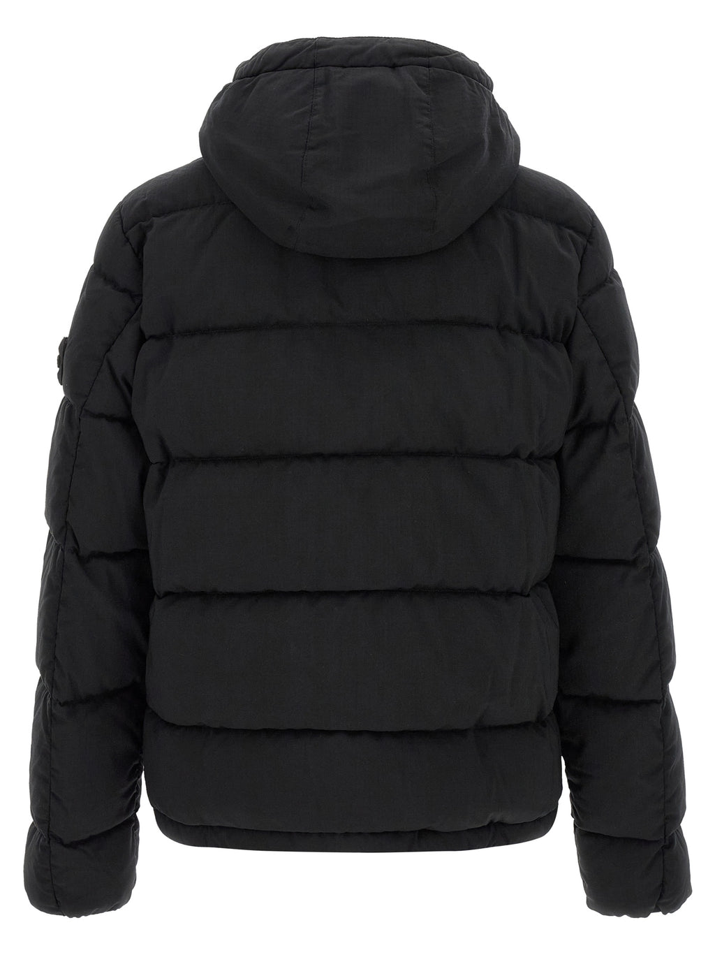 Stone Island Black Virgin Wool Full-Length Jacket