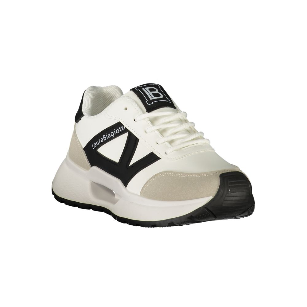 Laura Biagiotti White Polyurethane Women's Sneaker