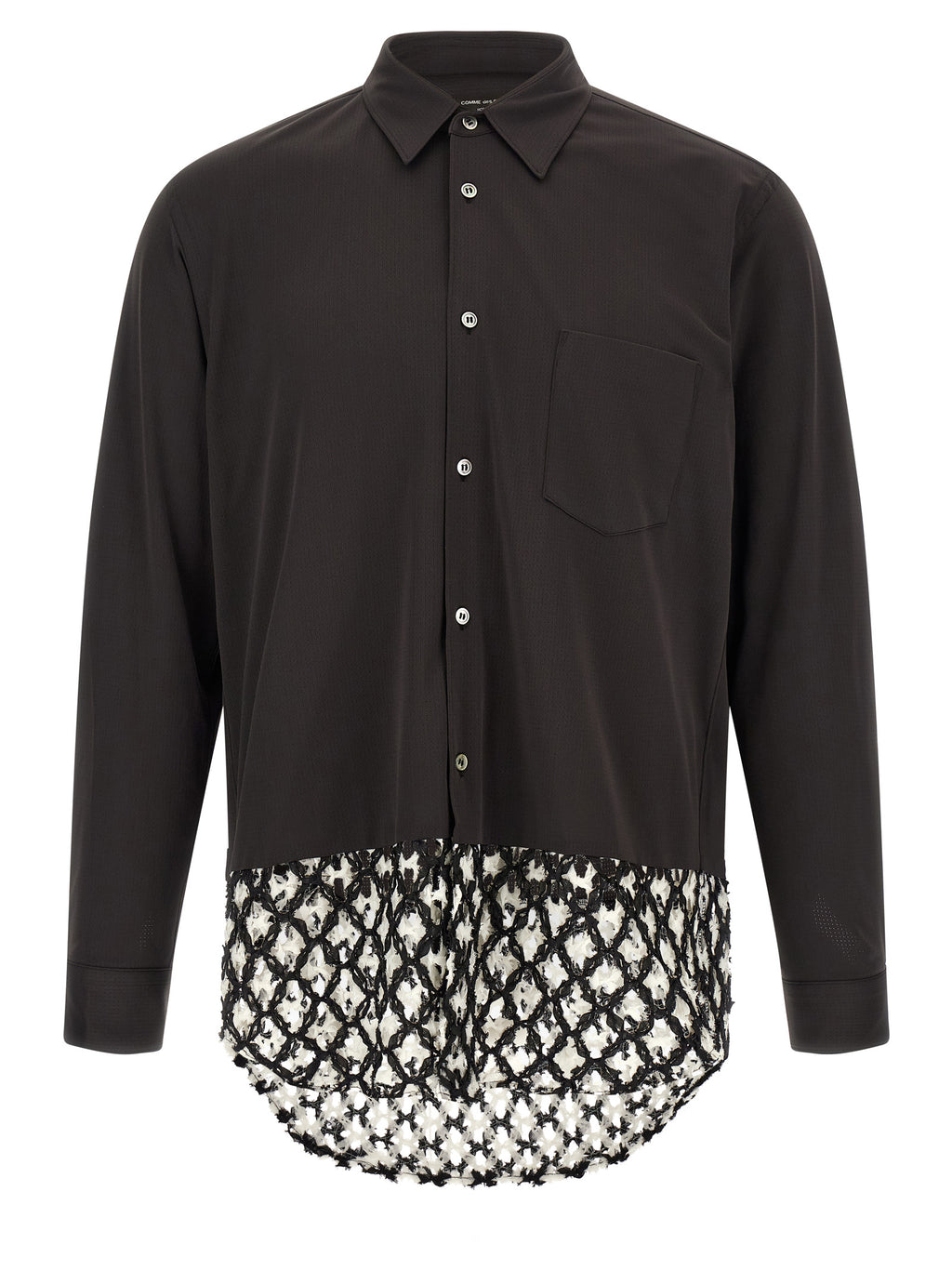 Comme Des Garçons Bicolor Polyester Blouse
