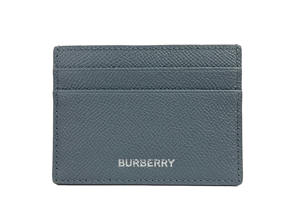 Burberry Sandon Business Small Grey Grained Leather Card Case Wallet