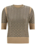 Ermanno Scervino Beige Virgin Wool Sweatshirt