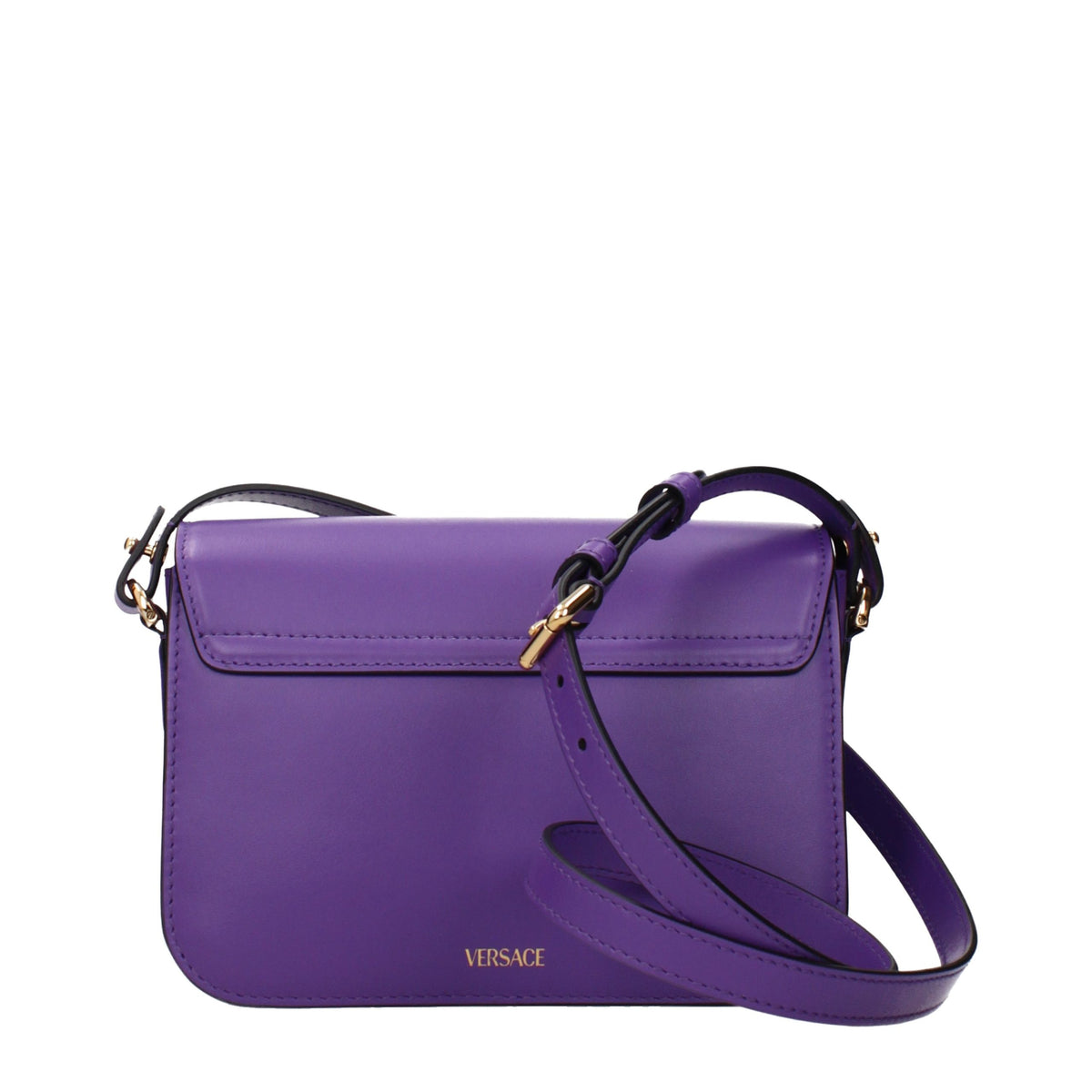 Versace Purple Leather Crossbody Bag