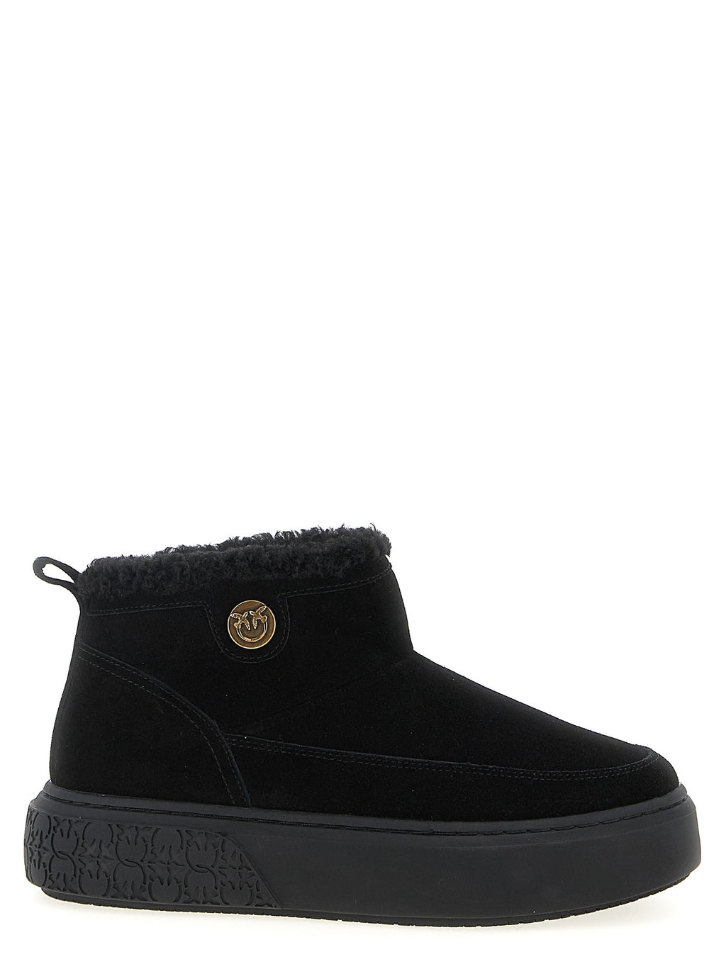 PINKO Black Polyester Ankle Boots
