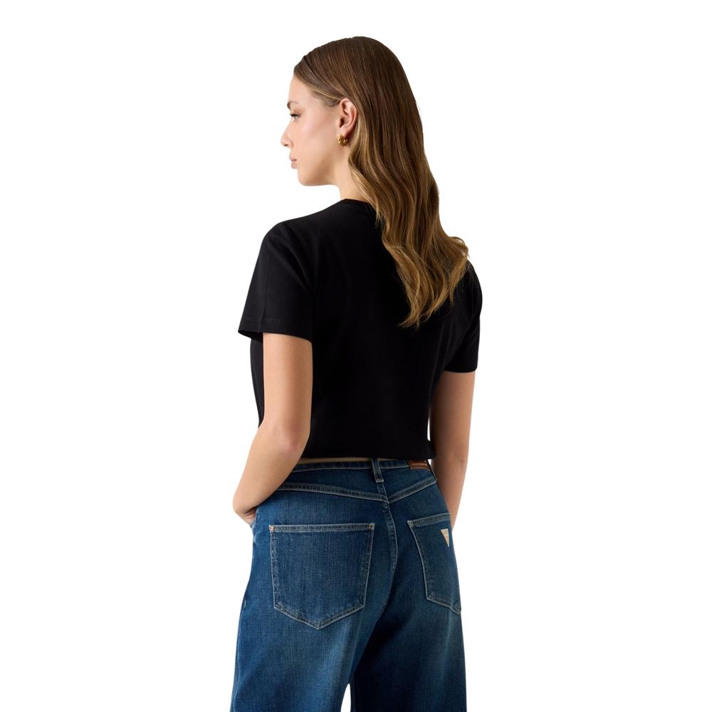 Guess Black Cotton T-Shirt