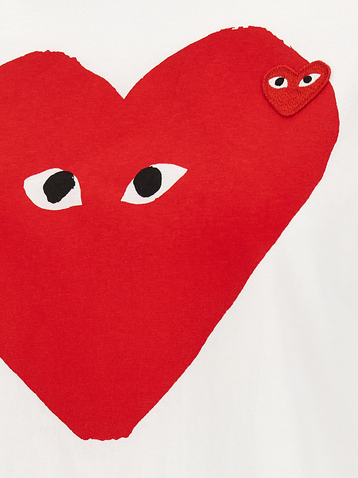 Comme Des Garçons Play White Cotton T-Shirt