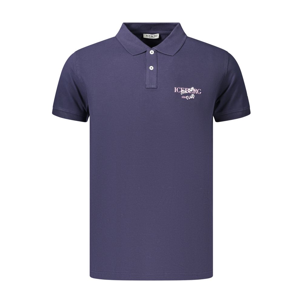 Iceberg Blue Cotton Men's Polo Shirt
