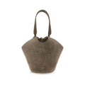 Khaite Brown Calf Leather Bos Taurus Shoulder Bag