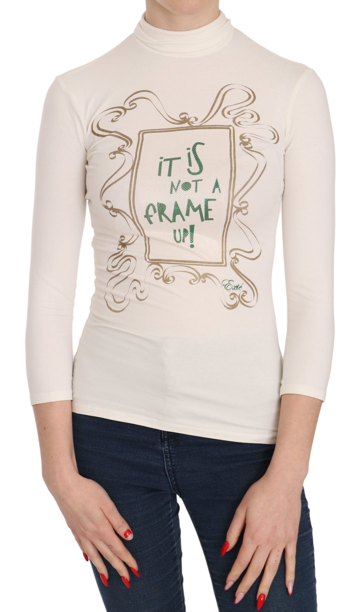 Exte Crew Neck It Is Not A Frame Up! Print Blouse