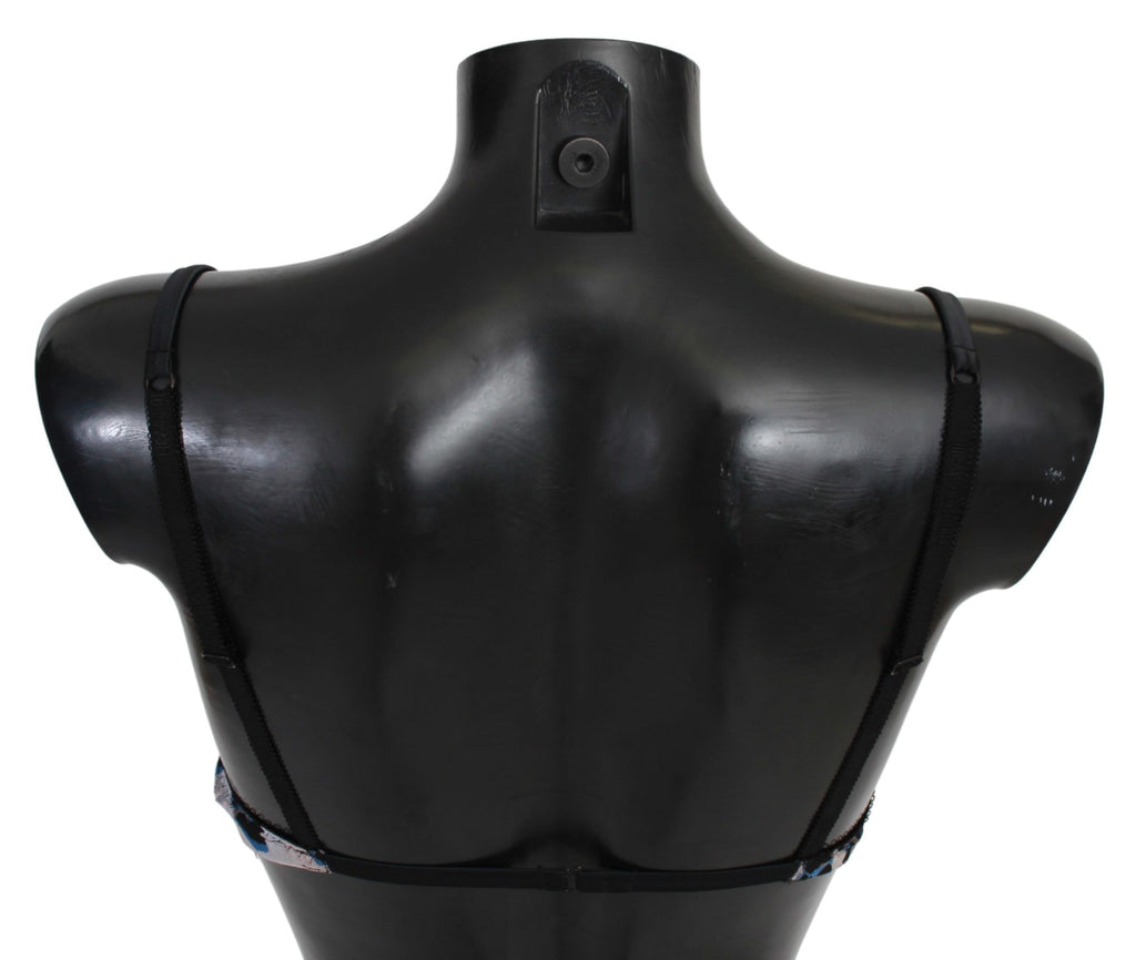 Roberto Cavalli Black Lace Reggiseno Nylon Bra Underwear