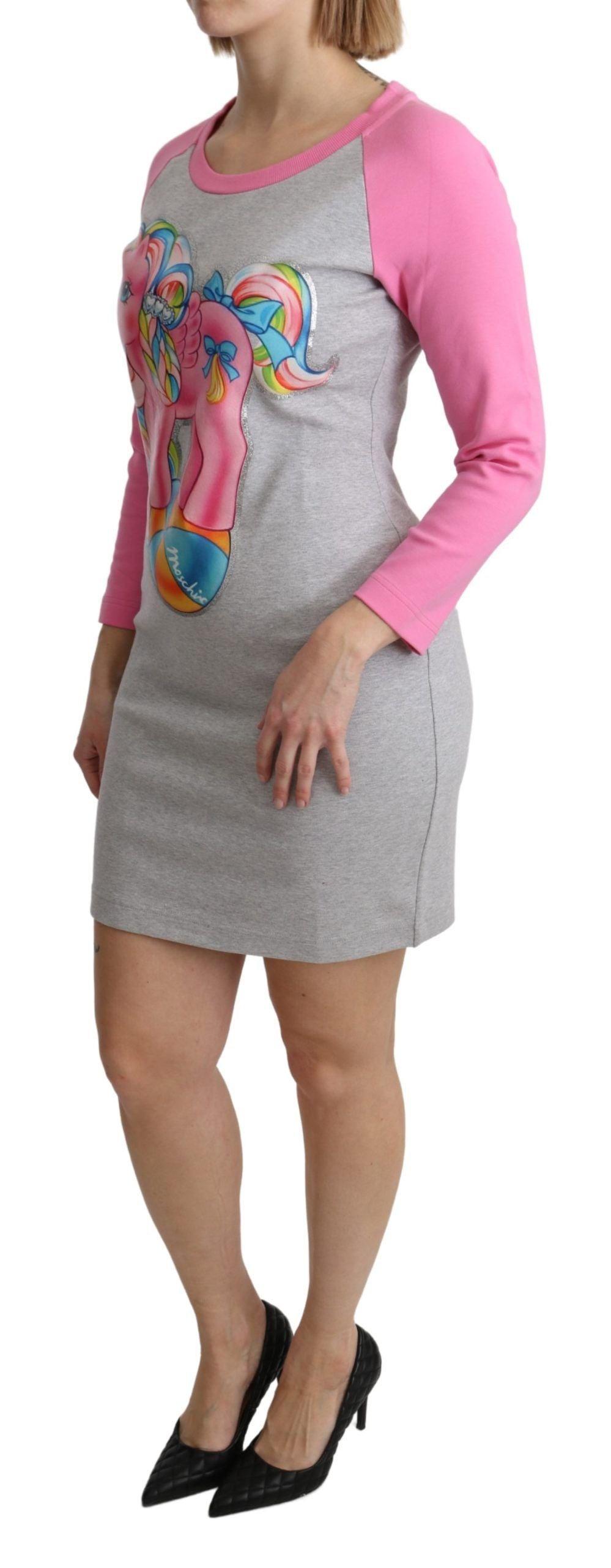 Moschino Gray My Little Pony Top Sweater Dress Moschino