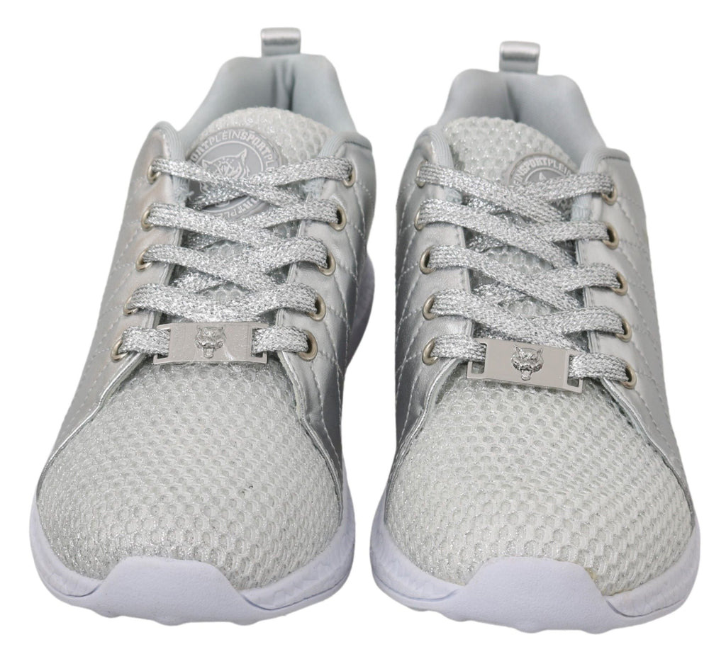 Philipp Plein Gisella Silver Polyester Sneakers Shoes Philipp Plein
