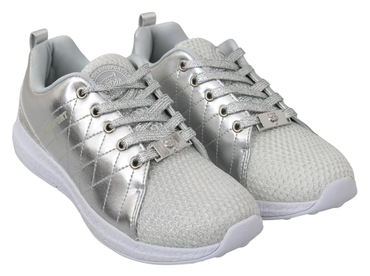 Philipp Plein Gisella Silver Polyester Sneakers Shoes Philipp Plein