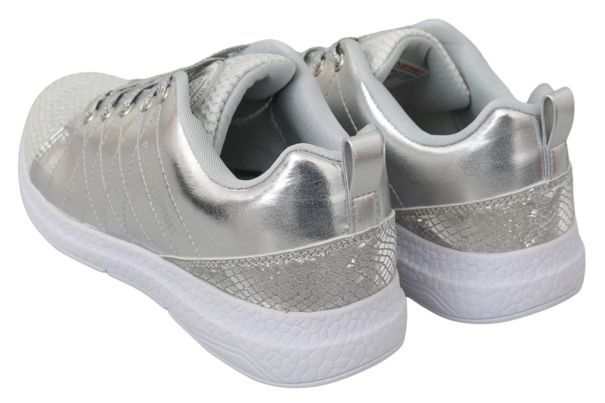 Philipp Plein Gisella Silver Polyester Sneakers Shoes Philipp Plein