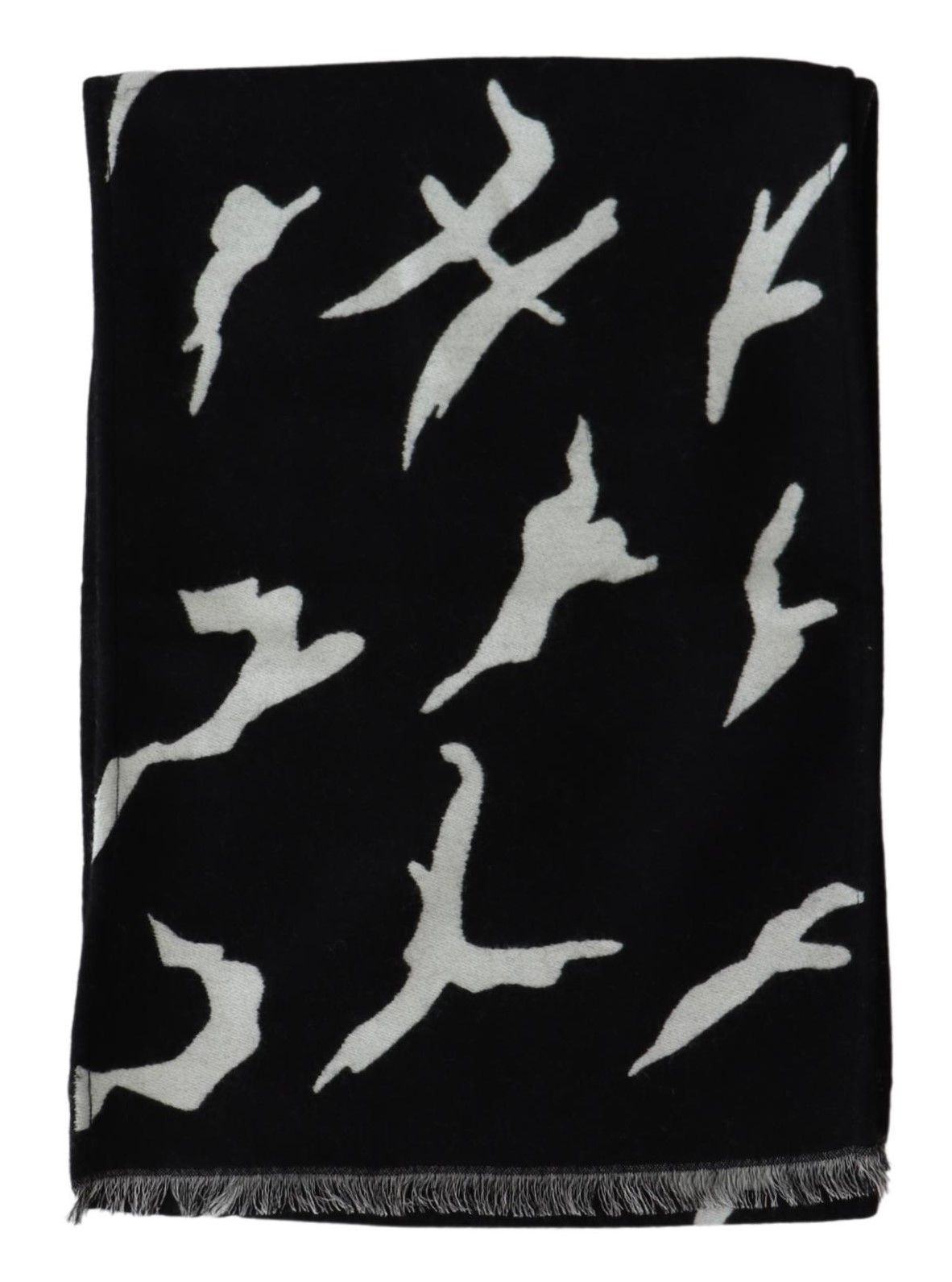 Givenchy Black White Wool Unisex Winter Warm Scarf Wrap Shawl Givenchy