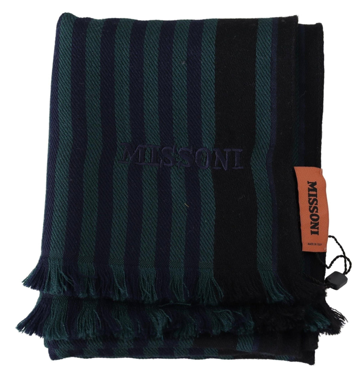 Missoni Multicolor Striped Wool Unisex Neck Wrap Shawl Missoni