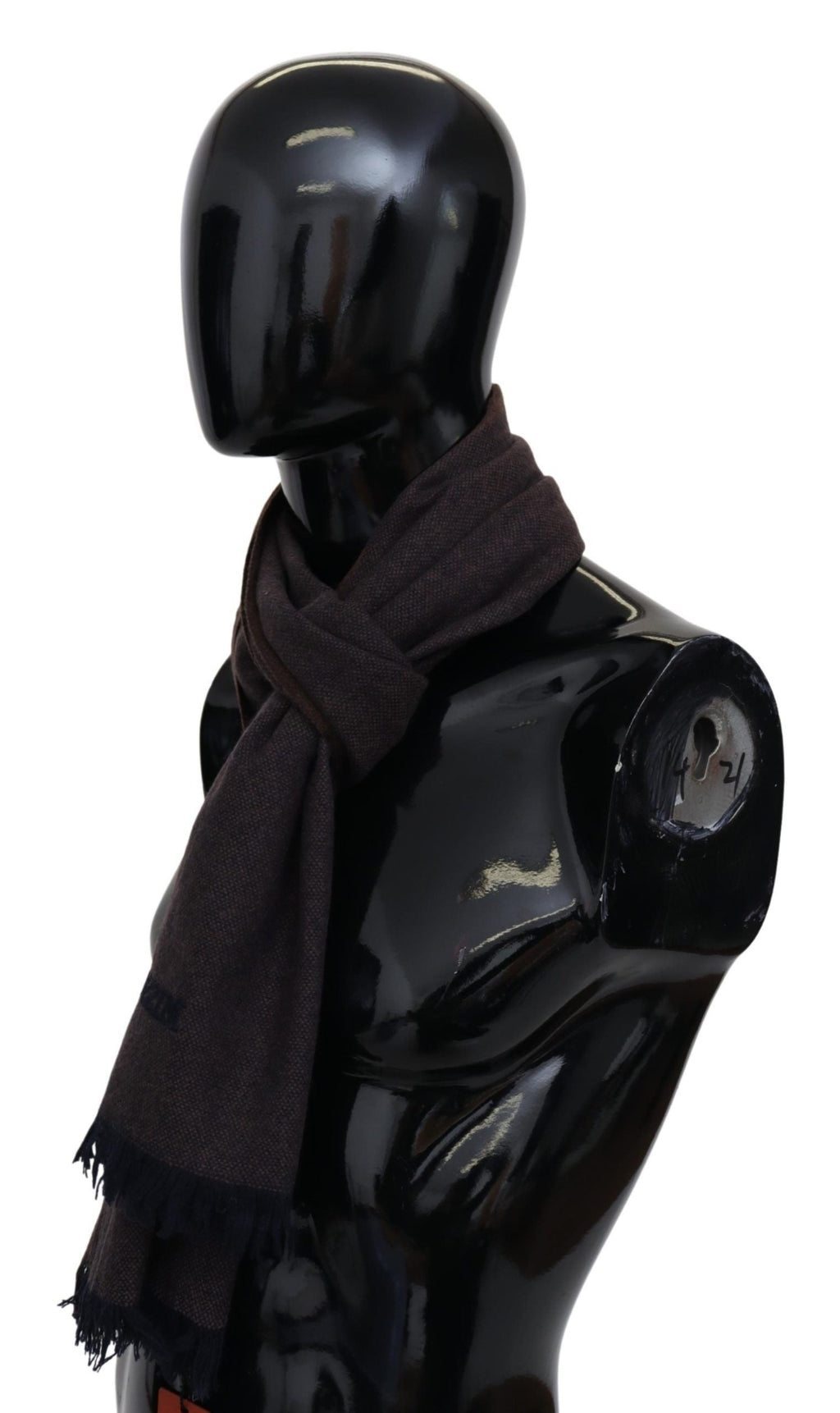 Missoni Brown 100% Cashmere Unisex Neck Wrap Fringes Scarf Missoni