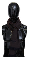Missoni Brown 100% Cashmere Unisex Neck Wrap Fringes Scarf Missoni