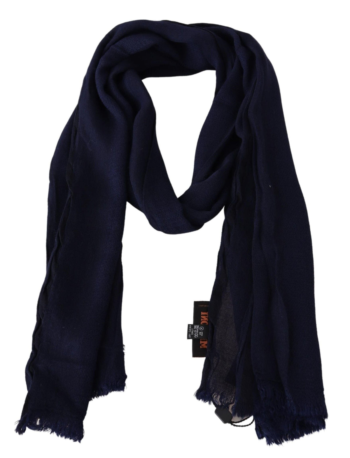 Missoni Blue Wool Knit Unisex Neck Wrap Scarf Missoni