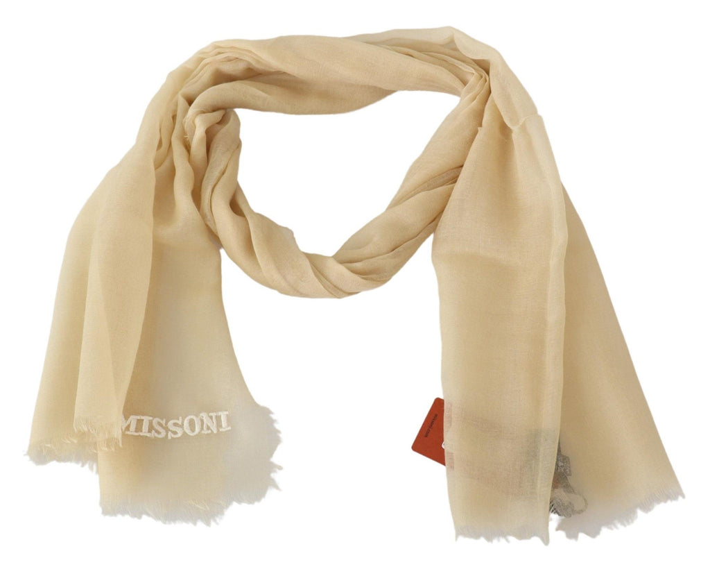 Missoni Beige Cashmere Unisex Neck Scarf - BrandFit 88