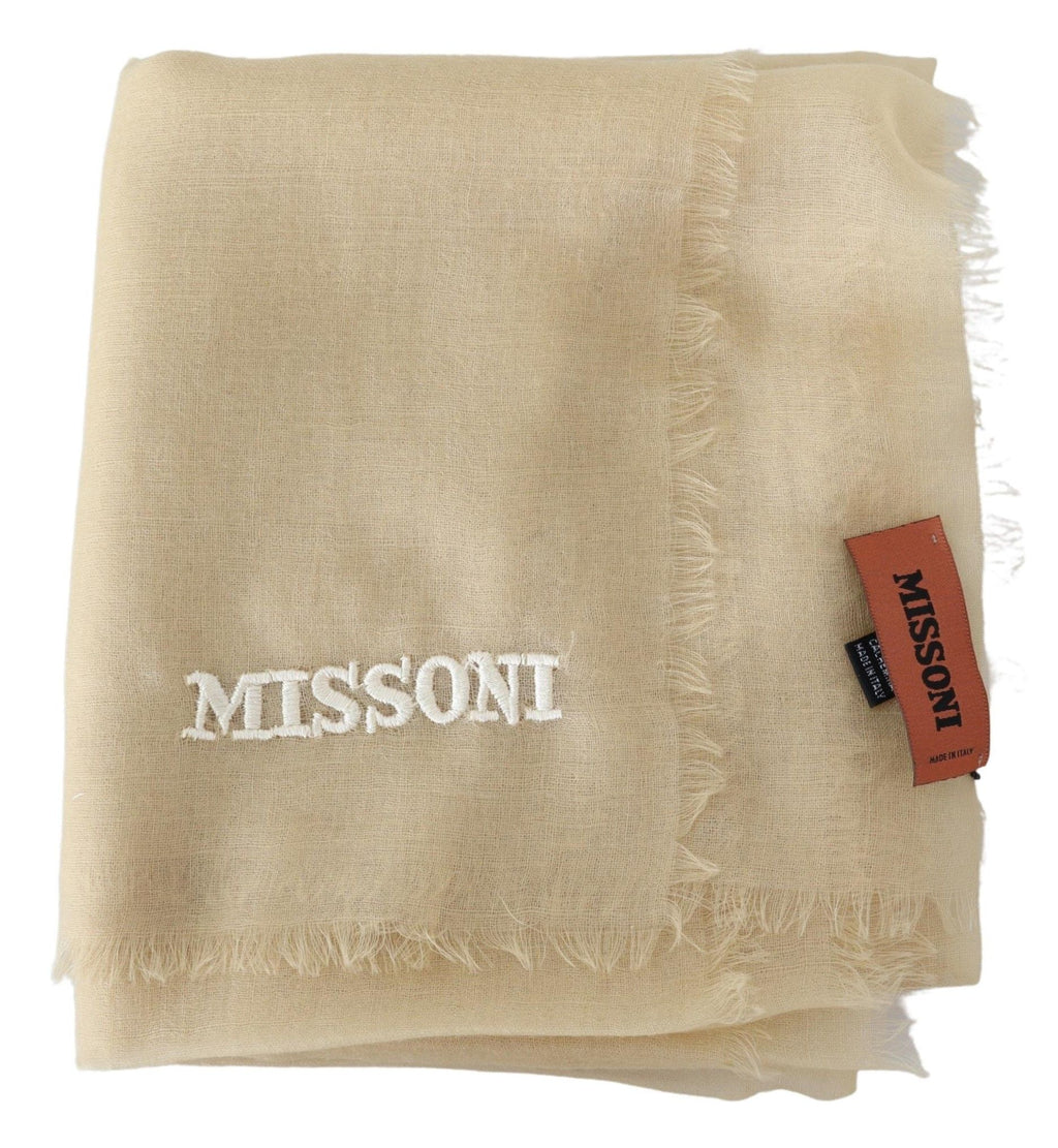 Missoni Beige Cashmere Unisex Neck Scarf - BrandFit 88