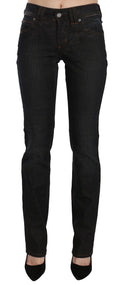 John Galliano Black Mid Waist Slim Fit Corduroy Denim Casual Pants John Galliano