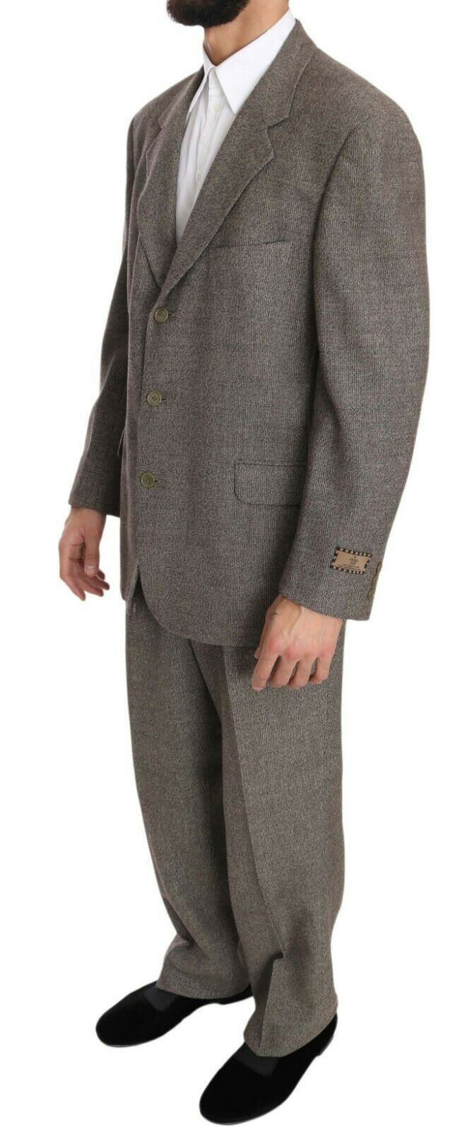 Fendi Brown Wool Regular Single  Breasted Suit Fendi