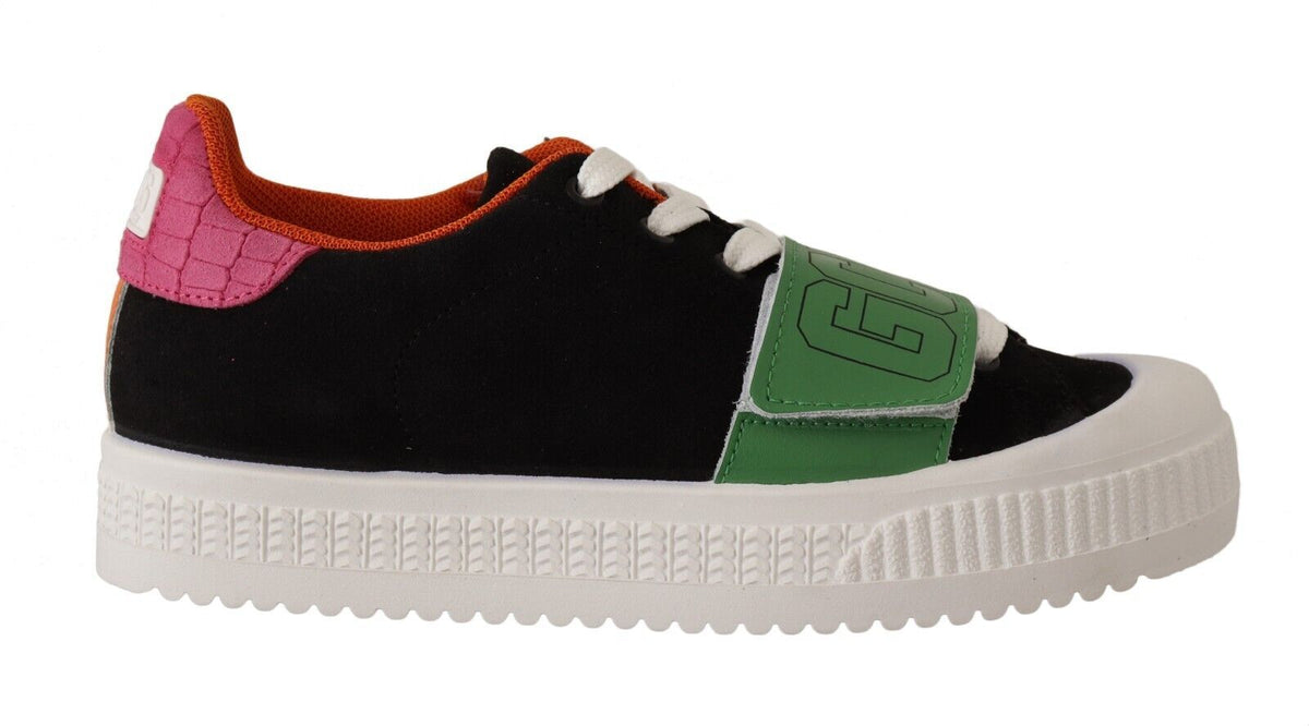 GCDS Multicolor Suede Low Top Lace Up Women Sneakers Shoes GCDS