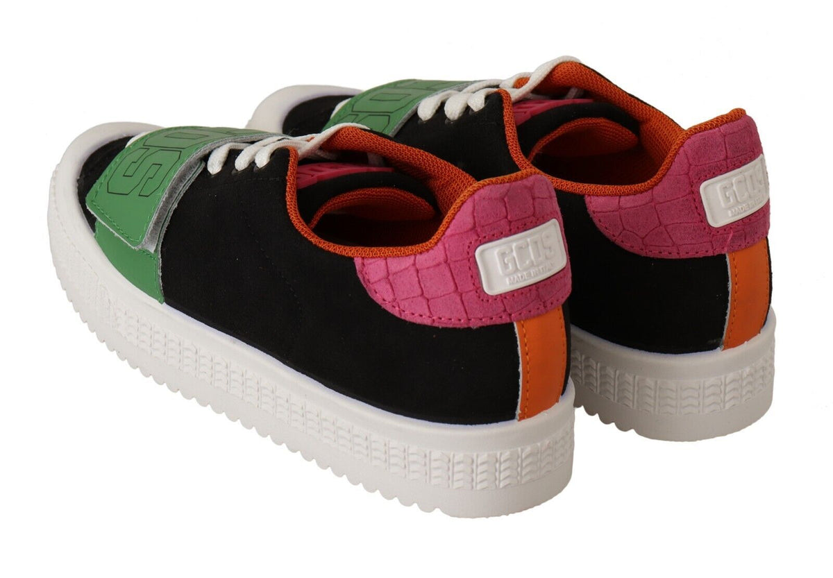 GCDS Multicolor Suede Low Top Lace Up Women Sneakers Shoes GCDS