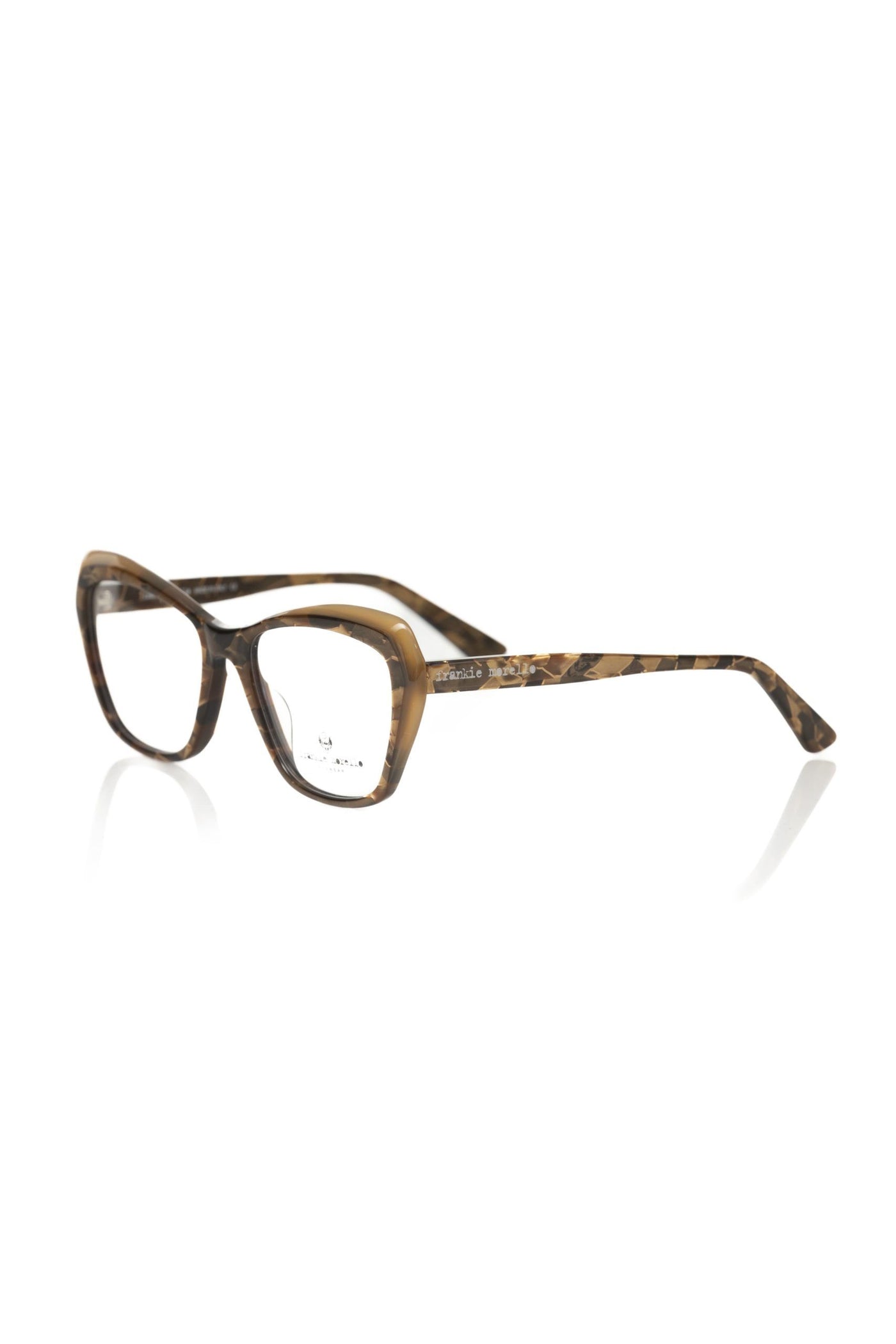 Frankie Morello Beige Acetate Women's Eyeglass Frame
