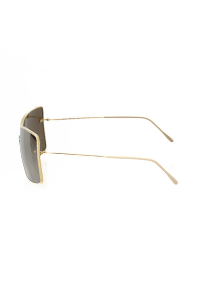 Frankie Morello Gold Metallic Fiber Women Sunglasses