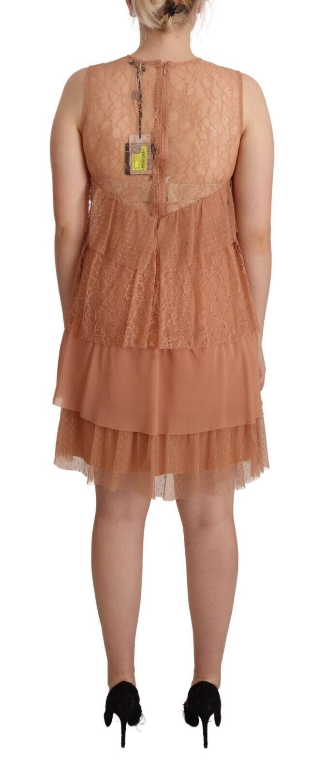 Liu Jo Pink Lace Sleeveless Mini Shift Layered Dress Liu Jo