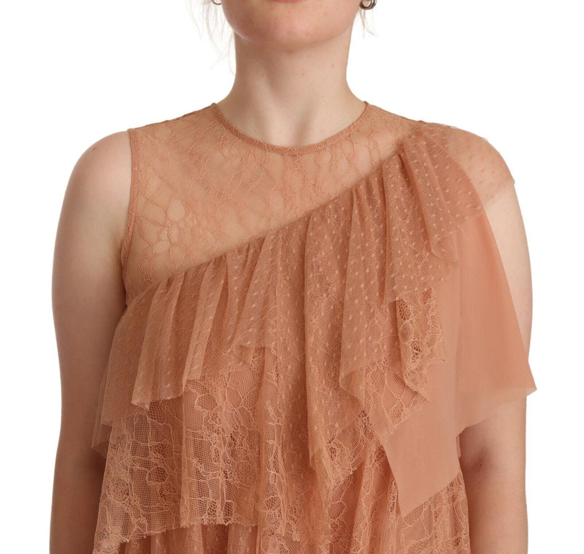 Liu Jo Pink Lace Sleeveless Mini Shift Layered Dress Liu Jo