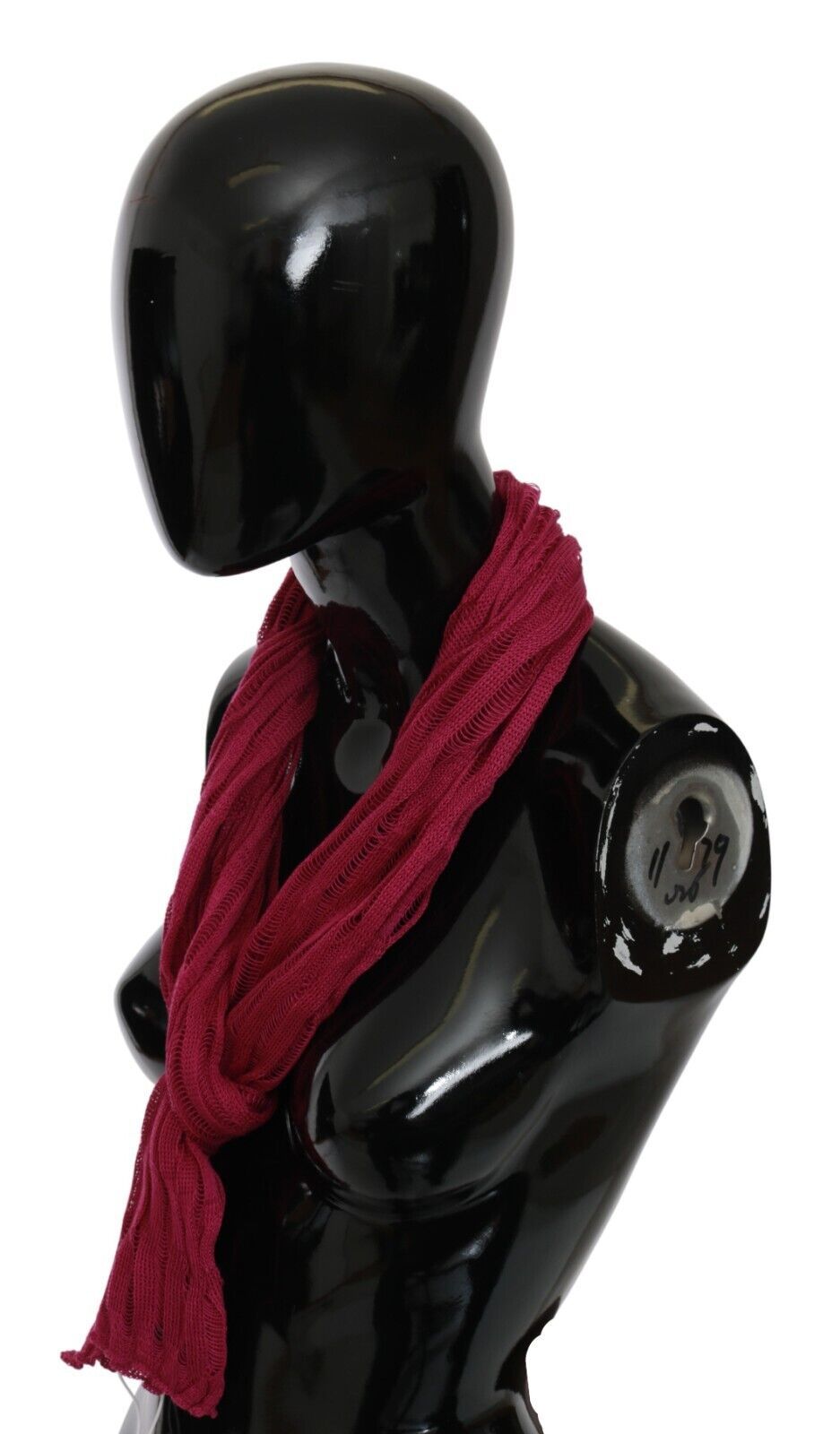 John Galliano Bordeaux Neck Wrap Shawl Foulard Scarf John Galliano