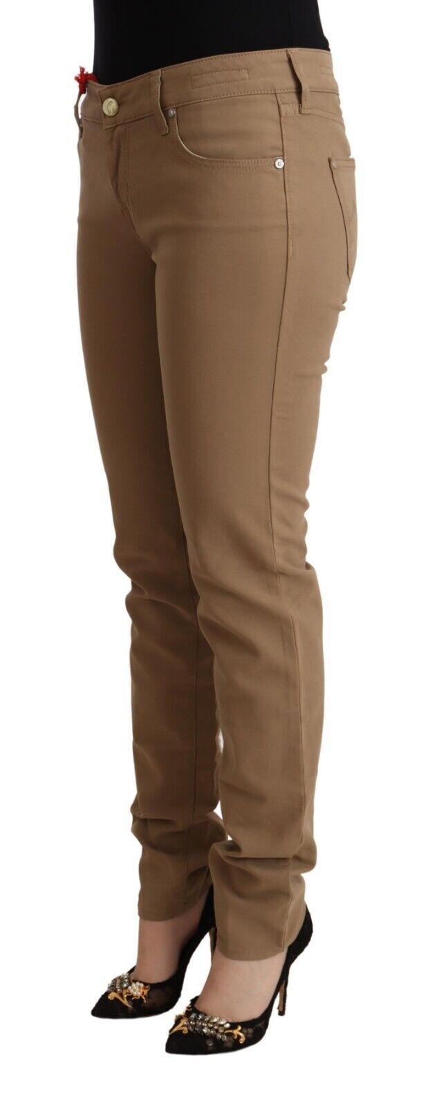 Jacob Cohen Brown Cotton Stretch Mid Waist Skinny Pants Jacob Cohen