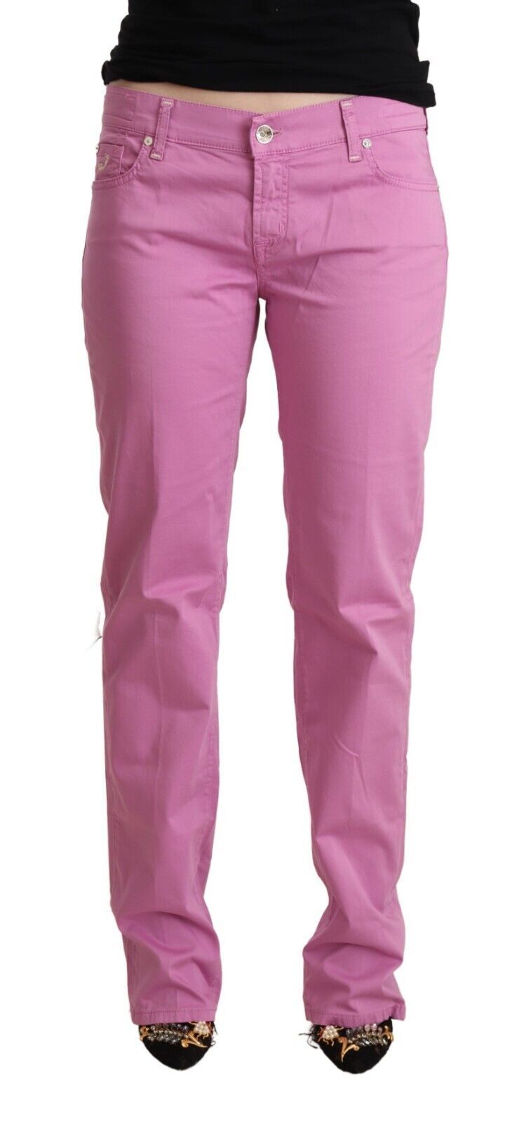 Jacob Cohen Pink Cotton Low Waist Denim Tapered Jeans Jacob Cohen