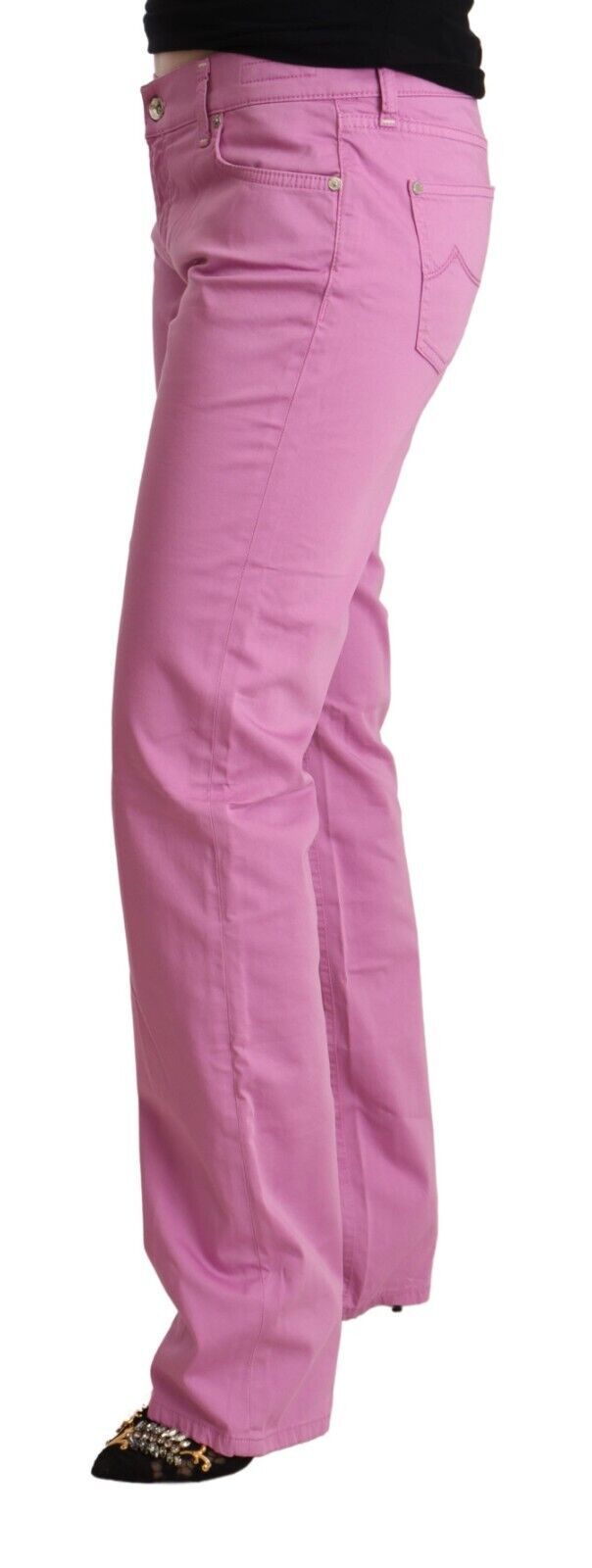 Jacob Cohen Pink Cotton Low Waist Denim Tapered Jeans Jacob Cohen