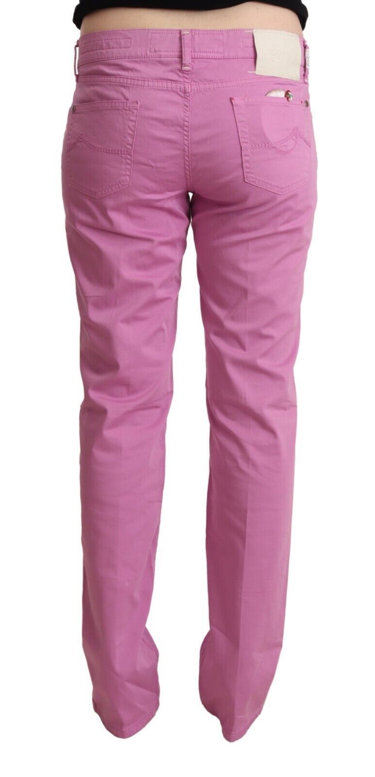 Jacob Cohen Pink Cotton Low Waist Denim Tapered Jeans Jacob Cohen