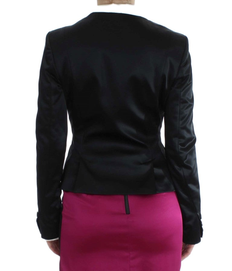 Exte Black Pink Stretch Blazer Jacket