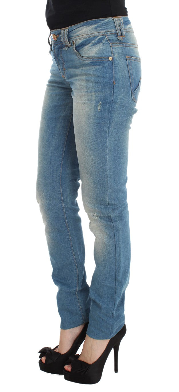 John Galliano Blue Wash Cotton Blend Slim Fit Jeans - BrandFit 88