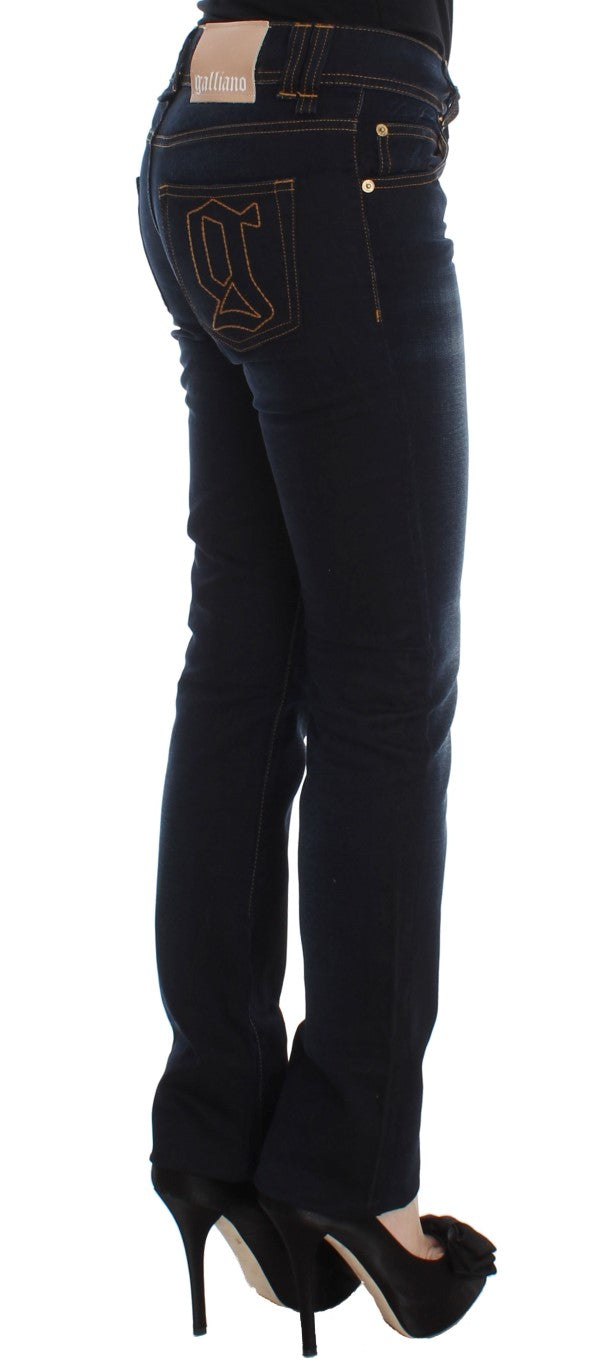 John Galliano Blue Wash Cotton Slim Fit Jeans John Galliano