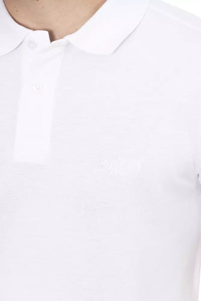 Baldinini Trend White Cotton Men Polo Shirt