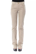 BYBLOS Beige Cotton Women Pant - BrandFit 88