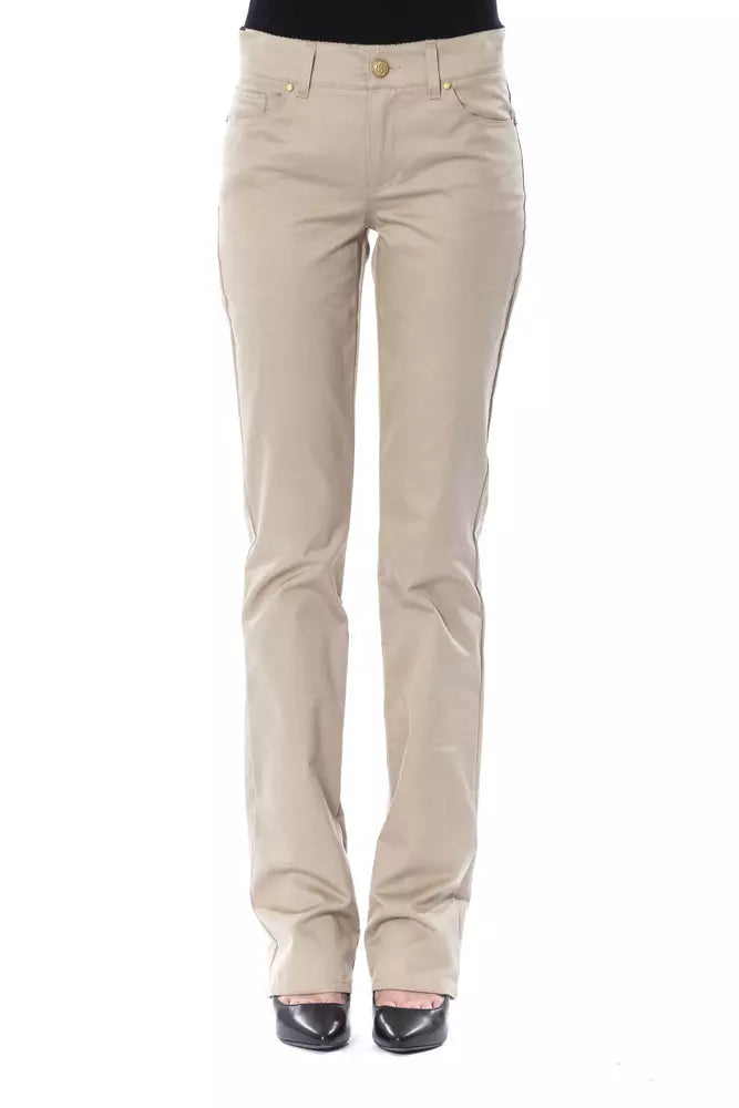 BYBLOS Beige Cotton Women Pant - BrandFit 88