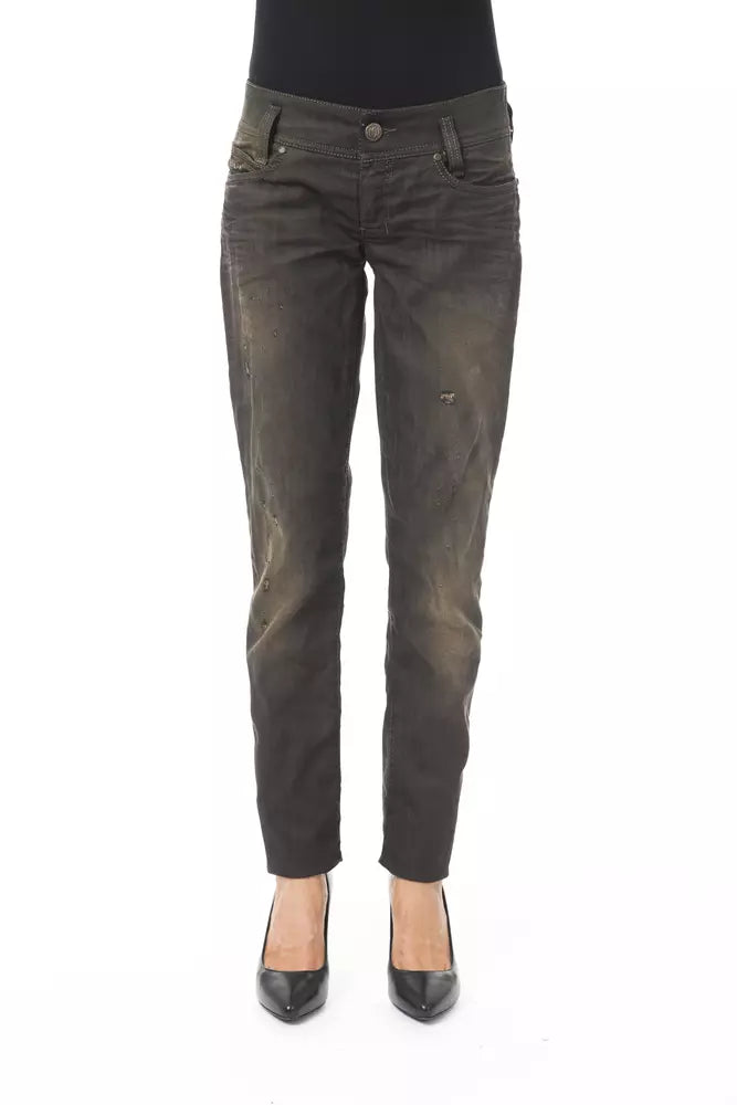 BYBLOS Black Cotton Women Jeans - BrandFit 88