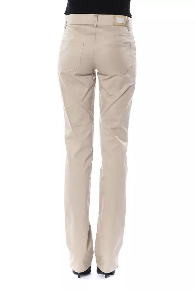 BYBLOS Beige Cotton Women Pant - BrandFit 88