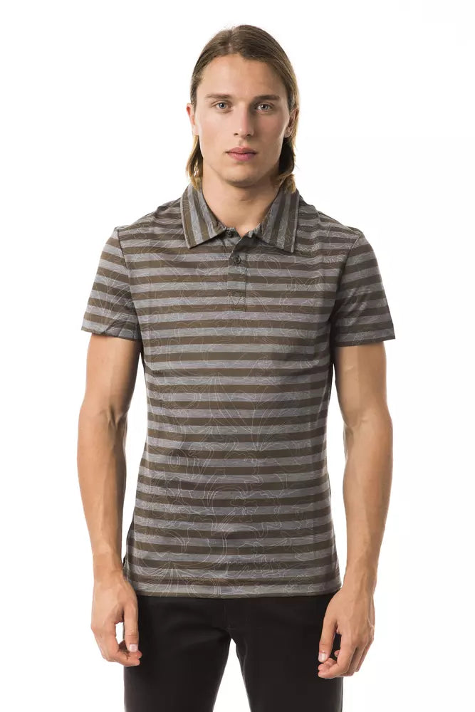 BYBLOS Gray Cotton Men Polo Shirt - BrandFit 88